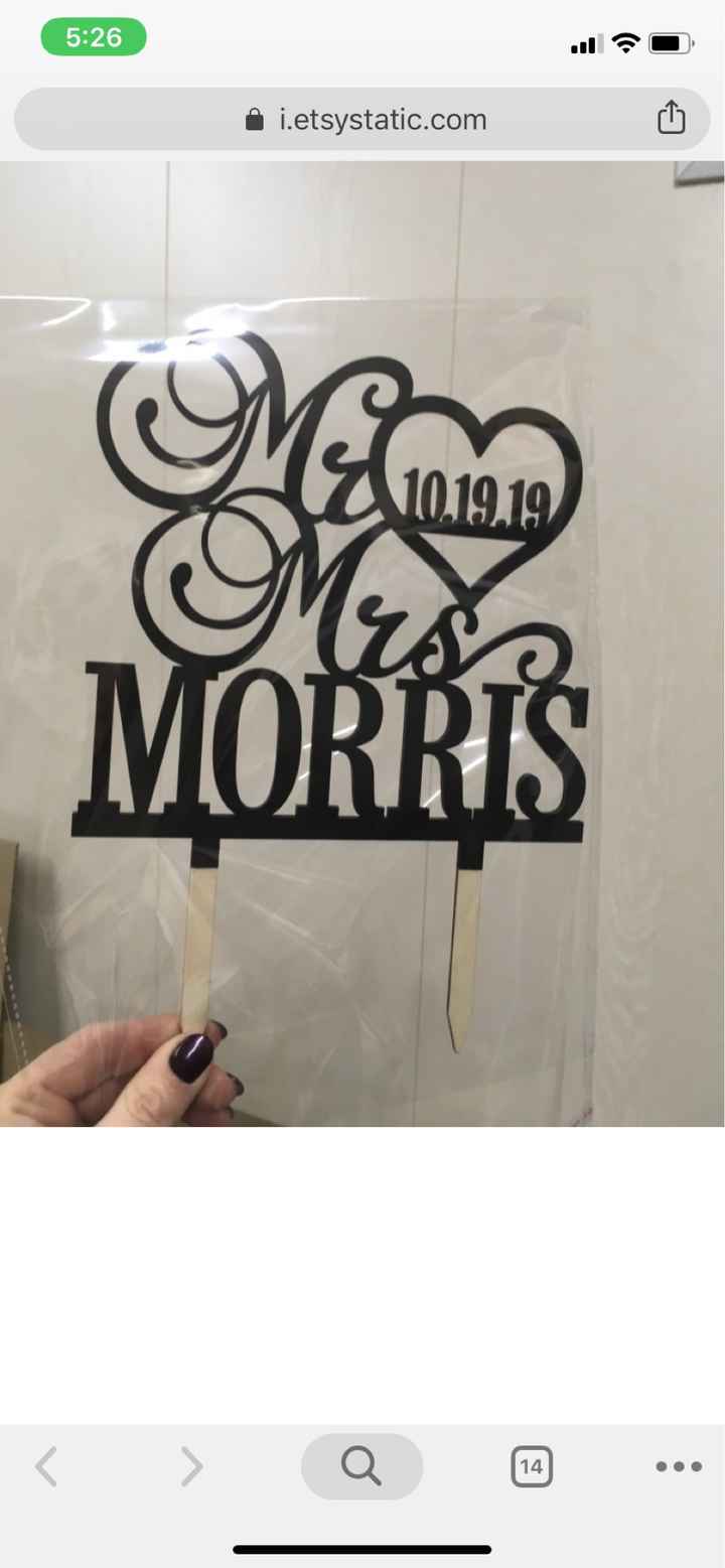 What cake topper did you pick? - 1