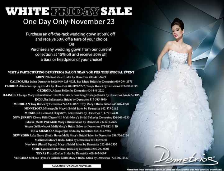 PSA: "white friday" Demetrios Sale next week (huge discount)
