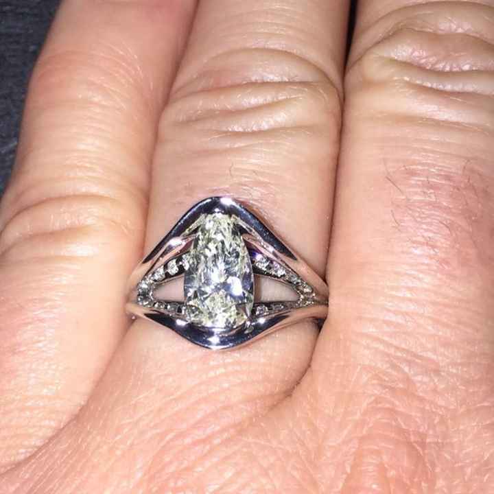 Pear/tear drop shaped rings - 1