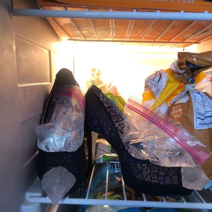 How are you breaking in your wedding heels? - 1