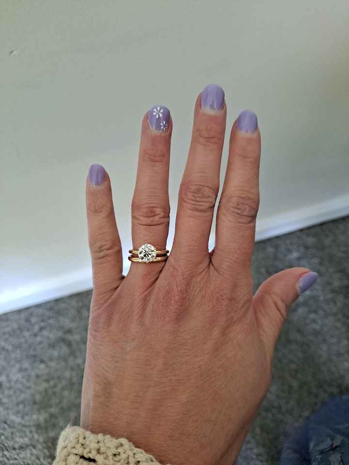 For those of you with solitaire cut stones, what style of wedding band do you have?! - 3