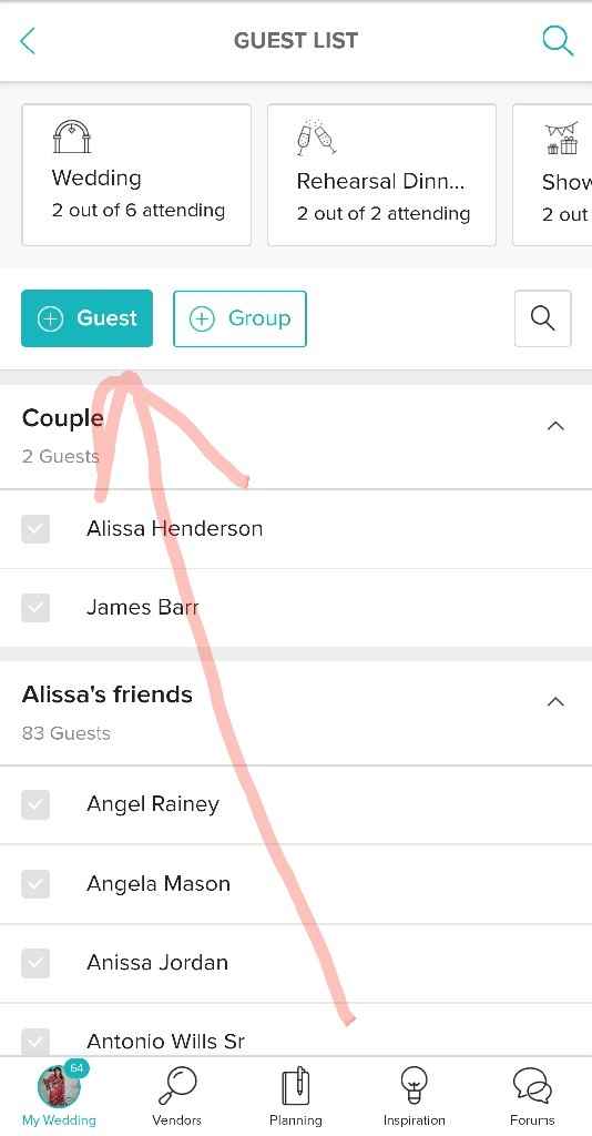 rsvp and guest list - 1