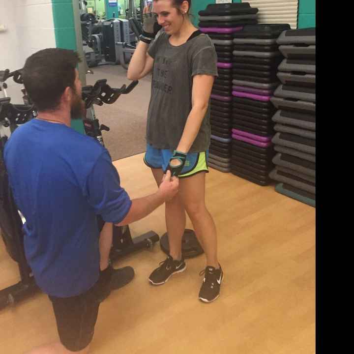 Post a photo of your fiance proposing!