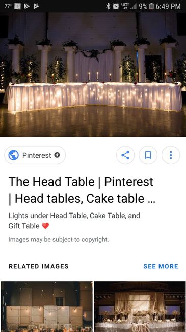 Head table lighting 1