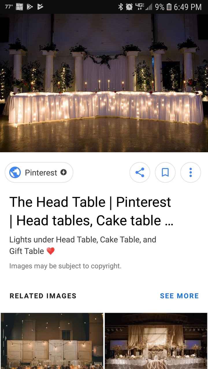 Head table lighting - 1