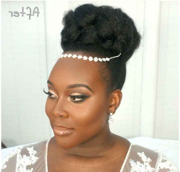 Afro hair bridal hair - 1