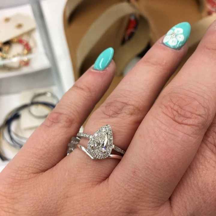 Halo rings without matching wedding band