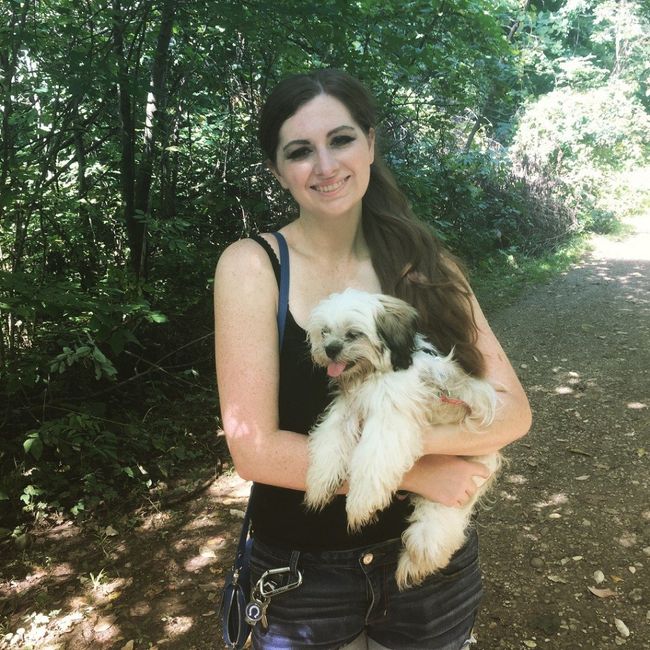 On his first hike