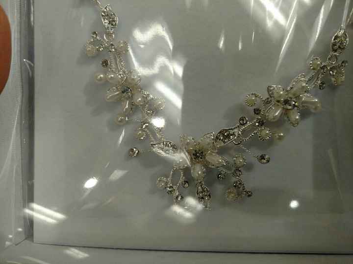 David's Bridal necklace and earrings set