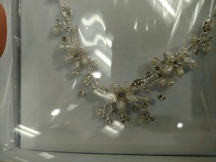 David's Bridal necklace and earrings set