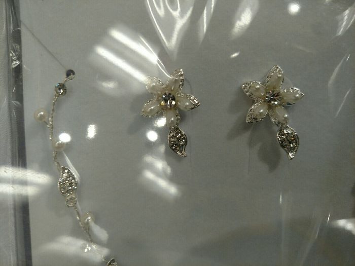 David's Bridal necklace and earrings set