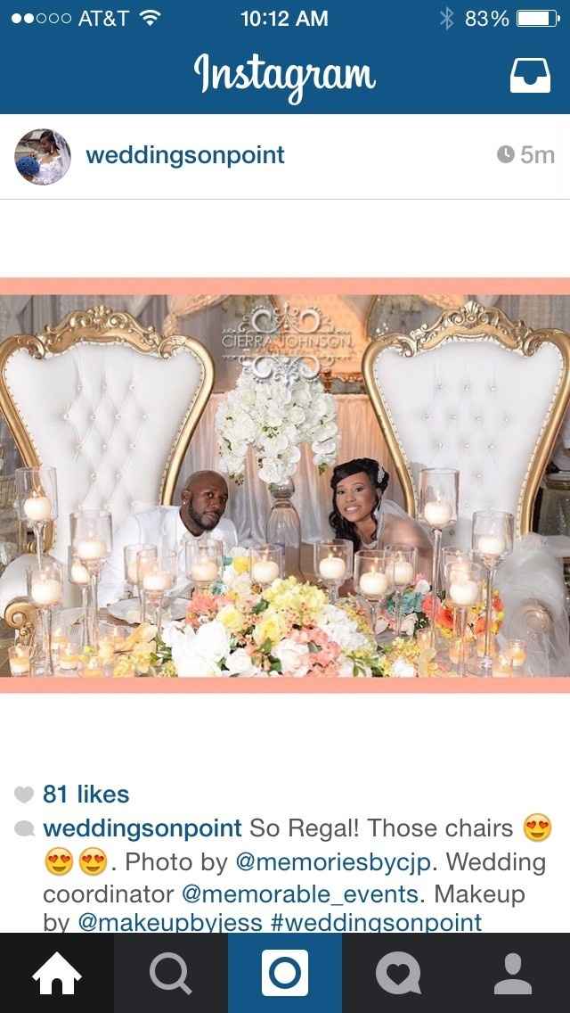 Sweetheart table chairs and decor