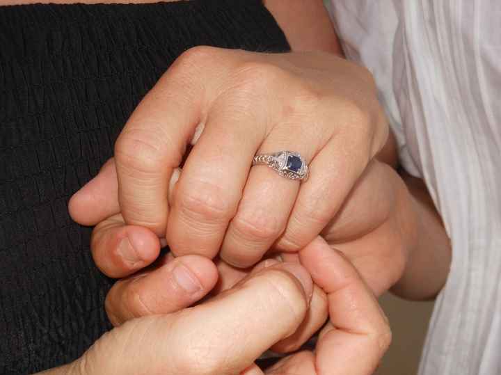 I'd love to see everyone's engagment rings.