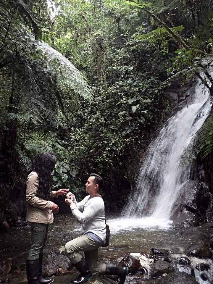 Post a photo of your fiance proposing!