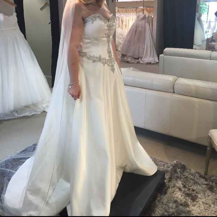 Showing off dress