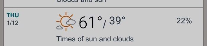 Just for fun: Post a screenshot of the weather forecast for your wedding day!