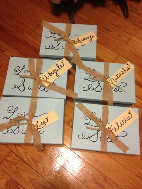 Finished my bridesmaid boxes!! *Pics