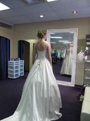 My dress.....no alturations done as of yet, but am so excited to share with you all :)