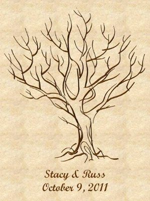 Guestbook (tree with finger prints as leaves)
