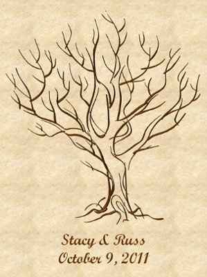 Guestbook (tree with finger prints as leaves)