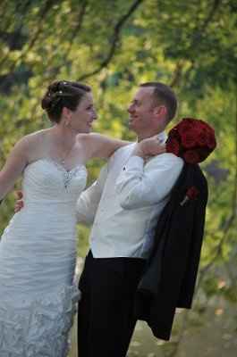 bride in ivory AND groom in ivory???