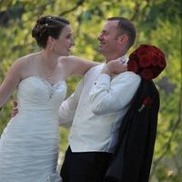 bride in ivory AND groom in ivory???