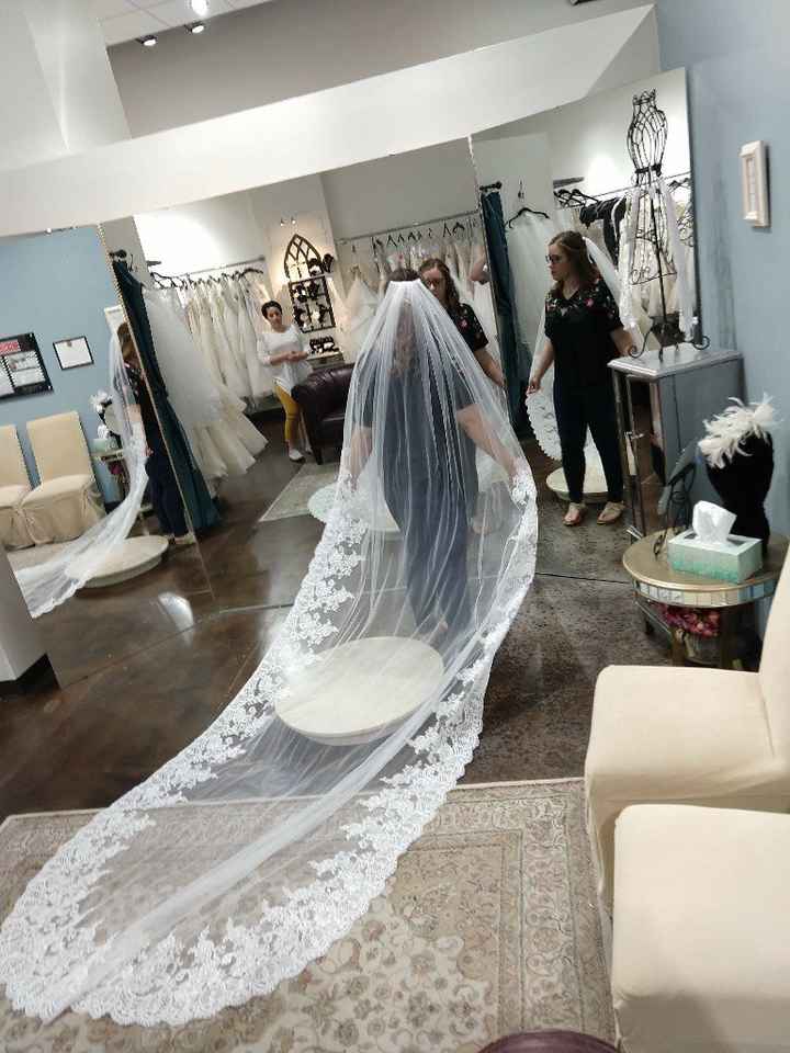 i found my veil at a bridal consignment shop!! - 1
