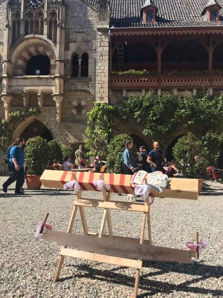 our German friends surprised us with the log sawing