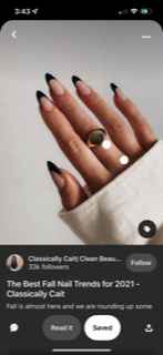 Black Nails for Fall Engagement Photos? - 5