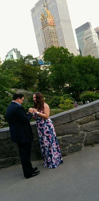 Post a photo of your fiance proposing!