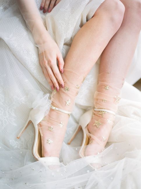 Tulle Socks with Heels - 1
