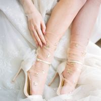 Tulle Socks with Heels - 1