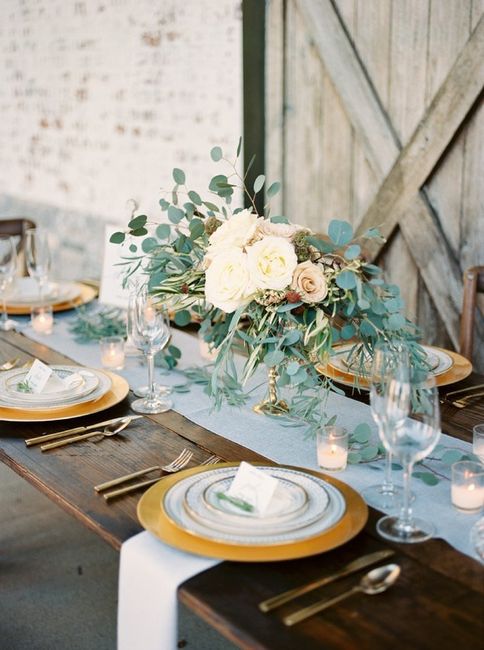 pale blue and gold
