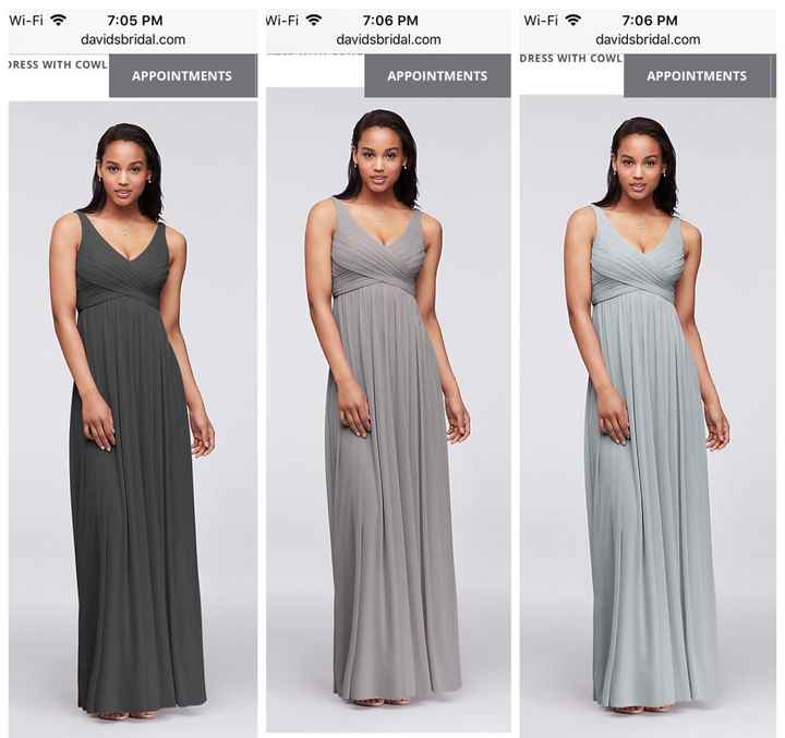 Grey Bridesmaid Dresses-what color ...