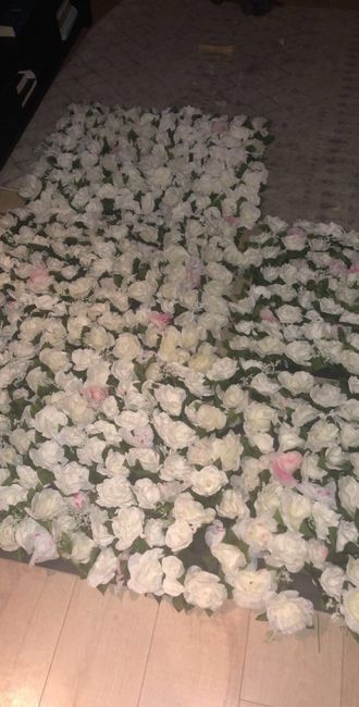 7X7 foot flower wall rental in Denver and surrounding areas (not finished yet) - 3