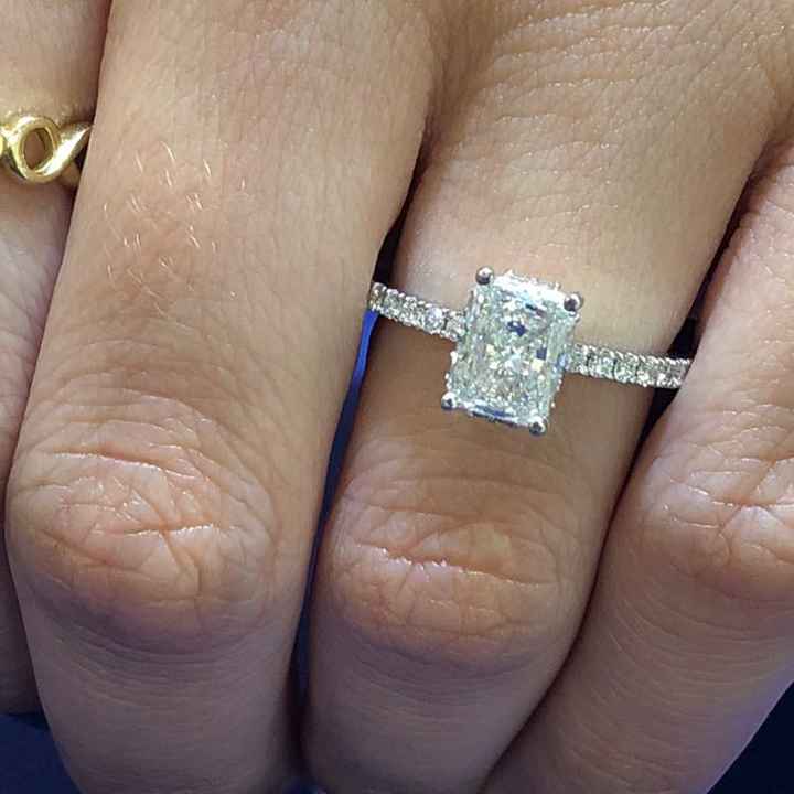 Selling 1.86 Carat Radiant Cut Diamond Ring 18k White Gold - 1