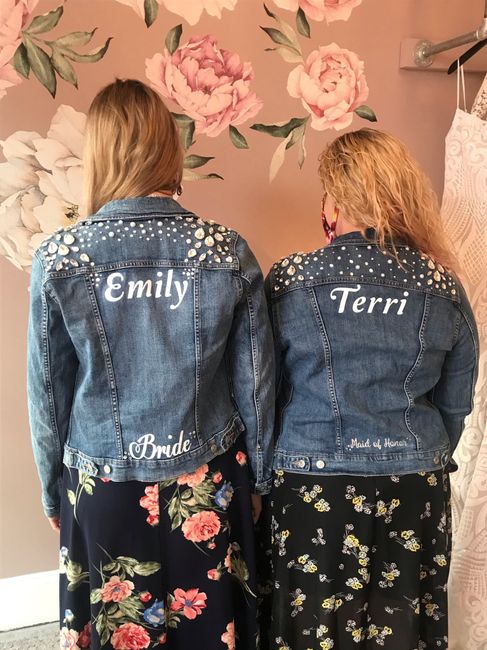 diy Bridal party jean jackets 1