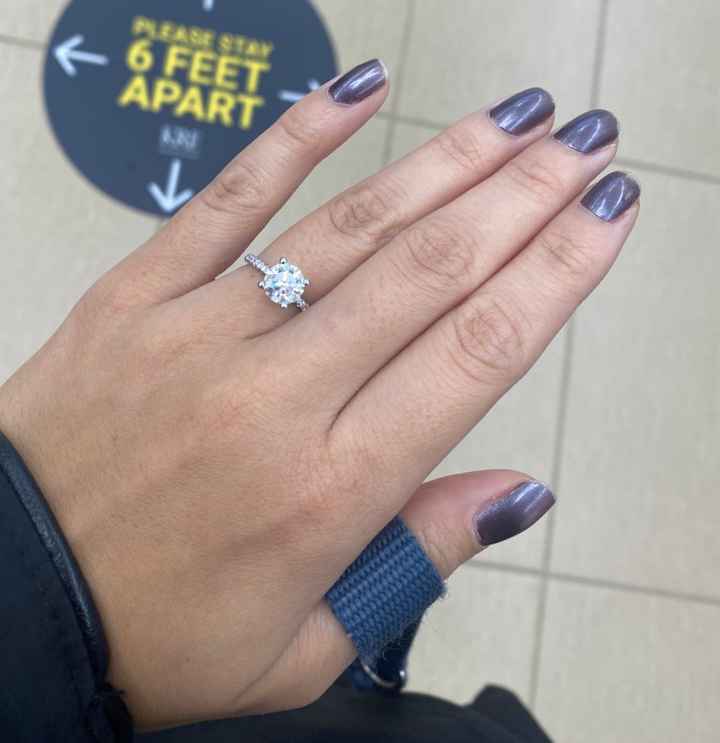 For those of you with solitaire cut stones, what style of wedding band do you have?! - 1