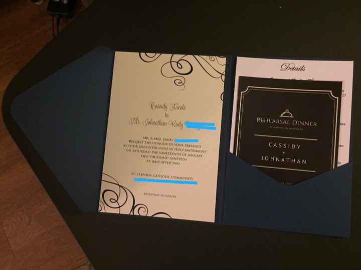 How to word invitations with separate places? - 1