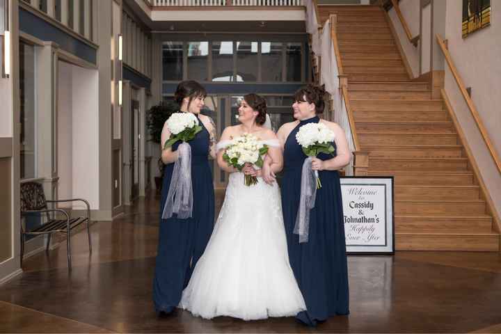 Are you matching all of your bridesmaids dresses or will they all be different styles? - 1