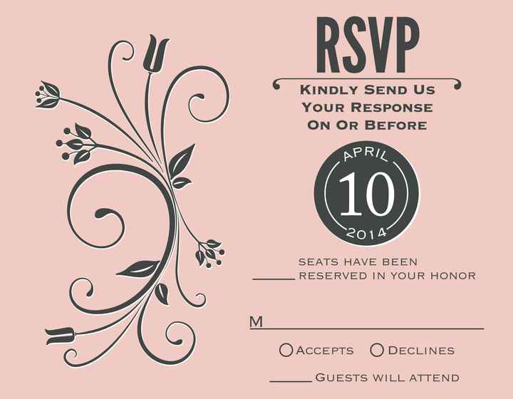 R.S.V.P card question