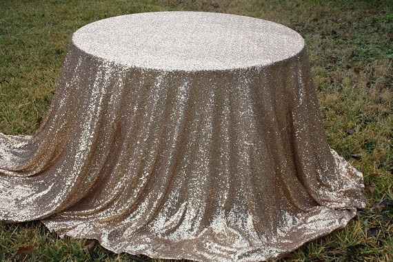 I FINALLY GOT THEM!!! Sequin Gold Tablecloth Picture Included In Comments!
