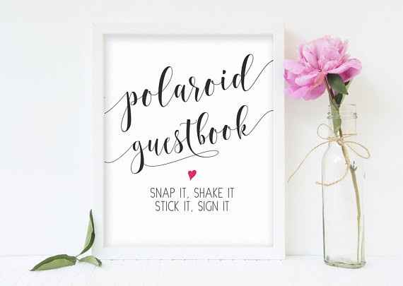 Polaroid guestbook