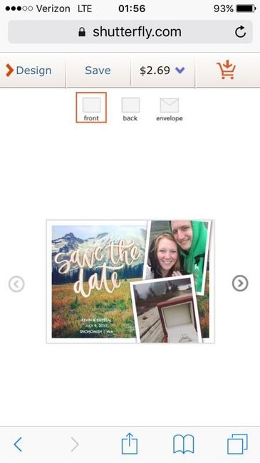 Engagement pictures on Save the Dates?