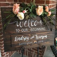 Wood wedding sign