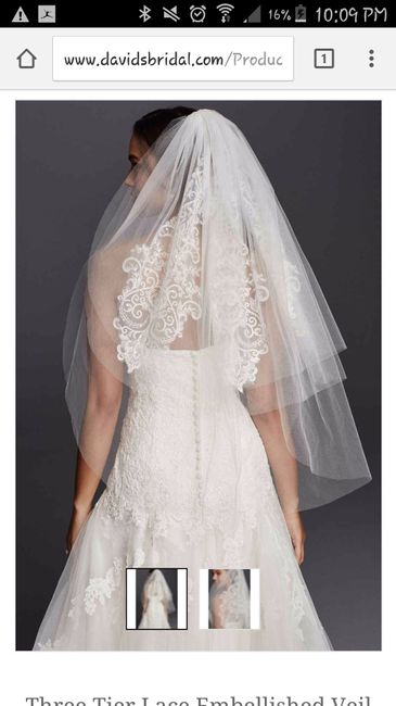 How to wear a three tier veil?