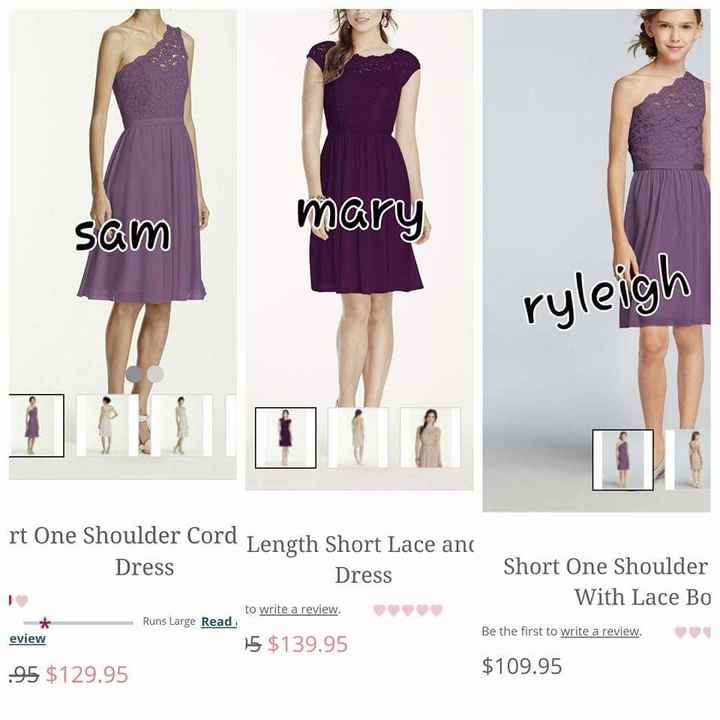 Bridesmaid dresses and shopping