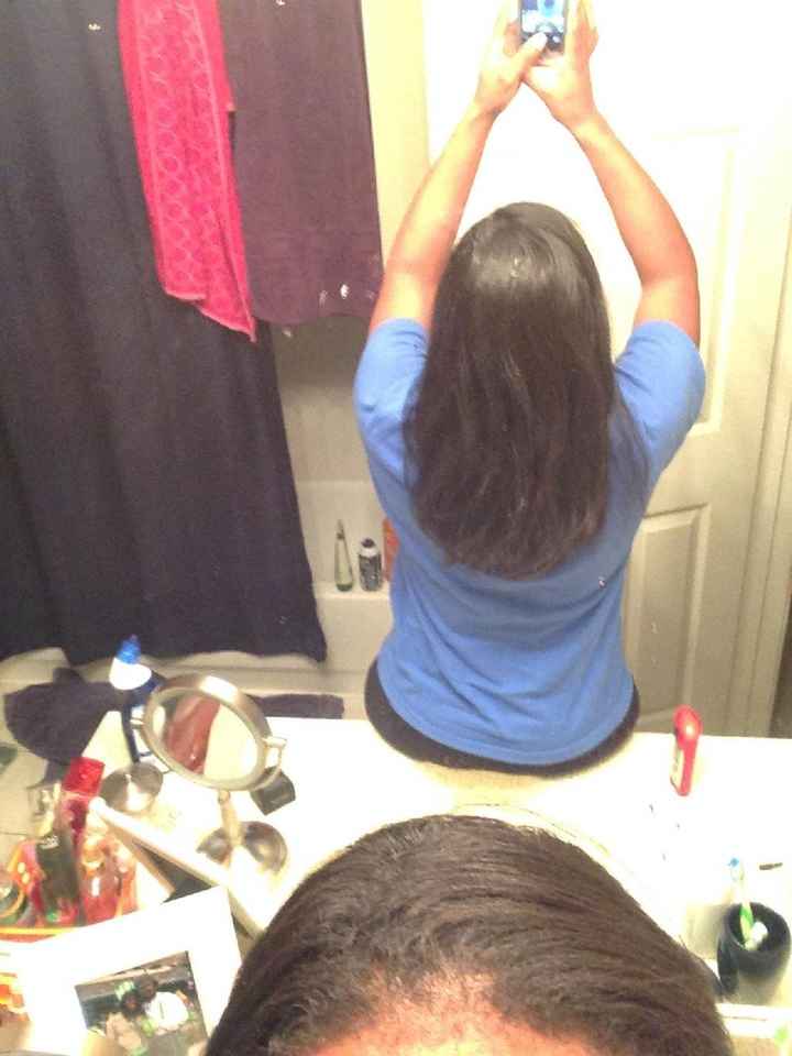 My hair straightened. 