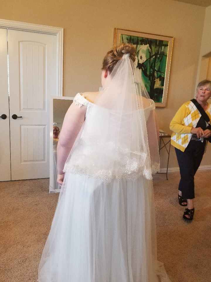 Veil above or below the updo? - 1