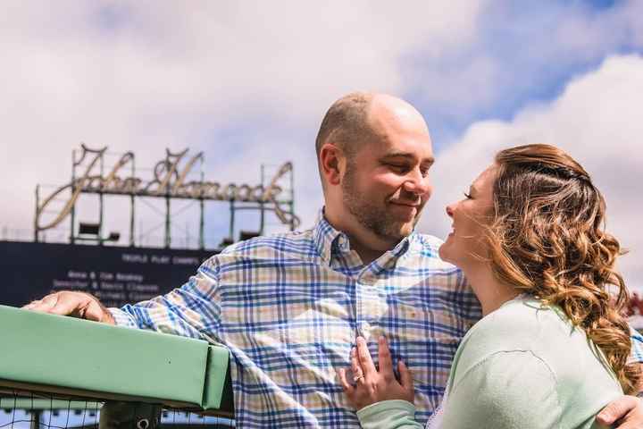 Engagement Photos from Fenway Park-UPDATED with good ones!